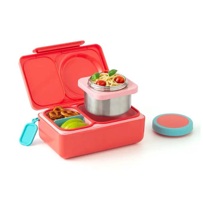 OmieBox UP Kids Insulated Lunch Box Set | 12 oz Stainless Steel Thermos, Ice Pack & Meal Prep Containers