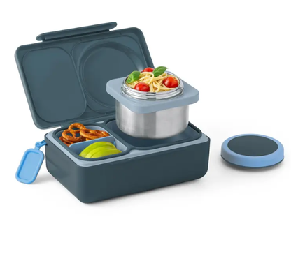 OmieBox UP Kids Insulated Lunch Box Set | 12 oz Stainless Steel Thermos, Ice Pack & Meal Prep Containers