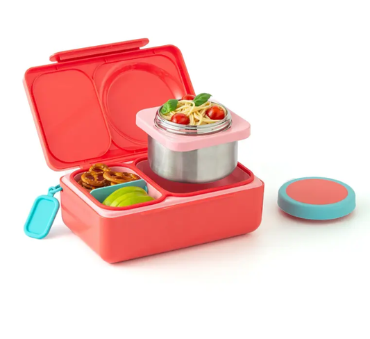 OmieBox UP Kids Insulated Lunch Box Set | 12 oz Stainless Steel Thermos, Ice Pack & Meal Prep Containers