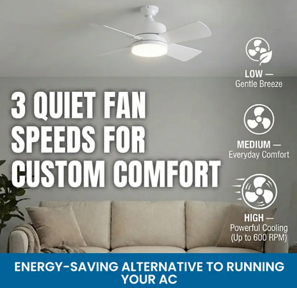 Screw-In Socket Ceiling Fan with Light | Remote Control, 1000 Lumens, 3 Speeds, No Wiring Needed