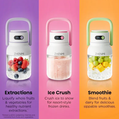USB Rechargeable Cordless Blender 33oz | BPA-Free, Ice Crushing Personal Blender for Smoothies, Shakes & Healthy Drinks